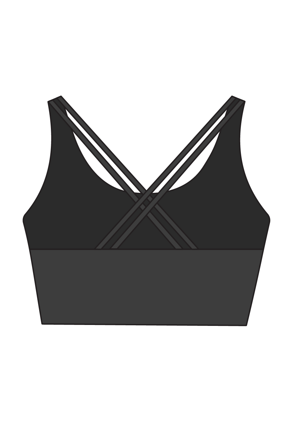 Cross Back Sports Bra